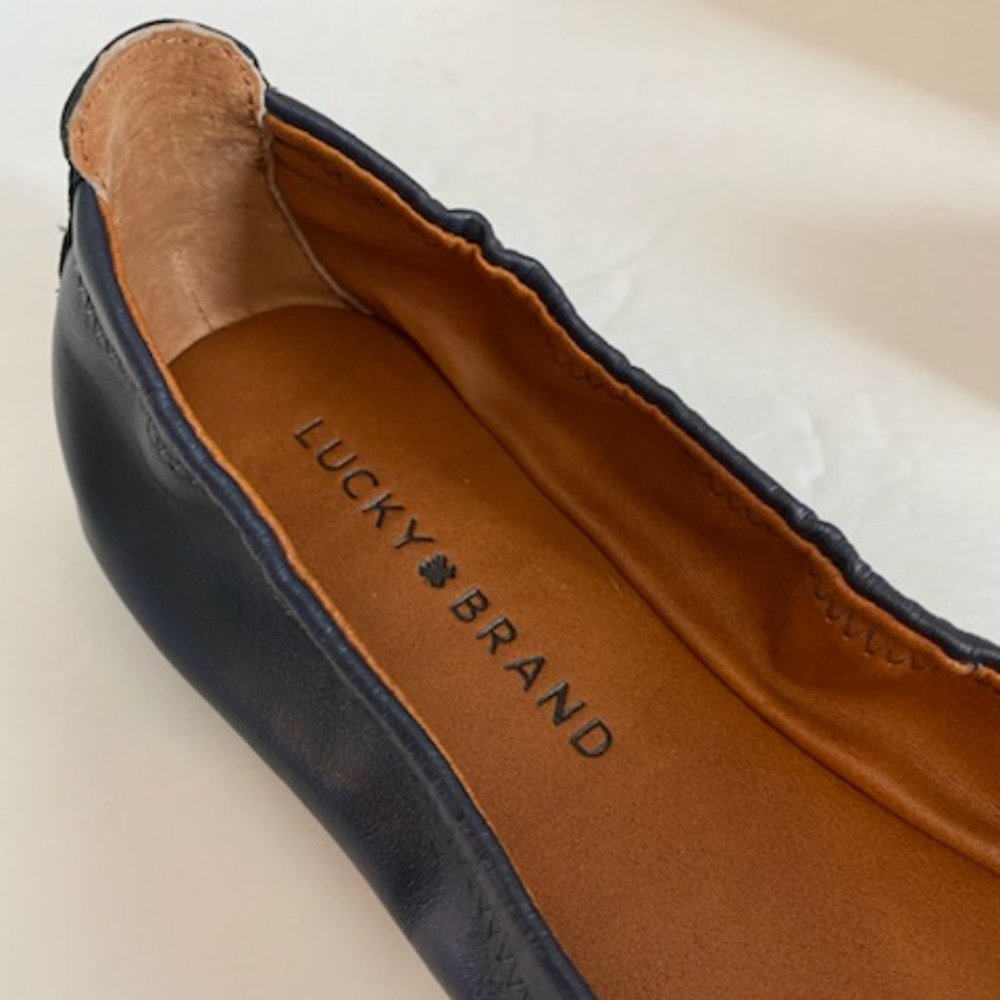 NEW SZ 10 Right Shoe Lucky Brand Navy Flat Amputee